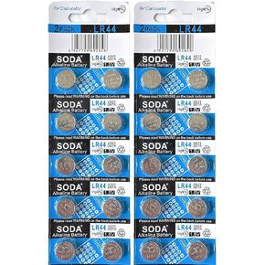 AG13 LR44 L1154 357 A76 Alkaline Button Cell Battery with Retail Blister Pack Cards (20) by YMCtoys