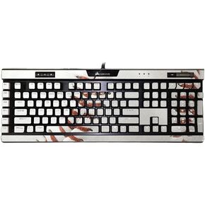 MightySkins Glossy Glitter Skin Compatible with Corsair K95 RGB Platinum XT - Blue Flames | Protective, Durable High-Gloss Glitter Finish | Easy to Apply, Remove, and Change Styles | Made in The USA