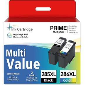 PG-285XL / CL-286XL حزمة خرطوشة الحبر كومبو متوافق مع Canon 285 286 XL حبر خرطوشة أسود متوفرة لـ PIXMA TR7820 ، TS7720 ، TS7722 PRINTER in Kuwait