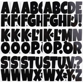 3 Inch Vinyl Letters Stickers,Self-Adhesive,Waterproof and Removable Alphabet Punctuation Sticker Marks for Mailbox,DIY,Crafts and Scrapbook(12 Sheets Black)