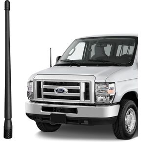 هوائي 13 بوصة لفورد E150 (1984-2014) ، فورد E250 (1995-2014) ، فورد E350 Super Duty (1999-2014) ، Ford E150 E250 E350 هوائي ، MAST المرن هوائيات المطاط ، MAST ، Black Black