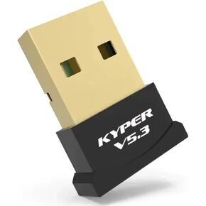 Kyper USKyper-45BT USB Bluetooth Adapter, 5.3 Bluetooth Adapter for PC, Plug & Play for Windows 11/10/8.1, Bluetooth Receiver & Transmitter for Keyboard/Mouse/Headphone/Speakers/Printer (1)