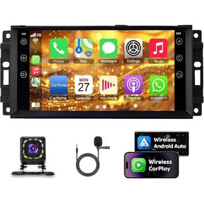7" Android 13 Car Stereo w/Wireless Carplay Android Auto fit for Dodge Avenger 2011 2012 2013 2014 Double Din Touch Screen Car Audio Receiver w/WiFi GPS Bluetooth/FM/AM/DSP/AHD Mic - 1+16G