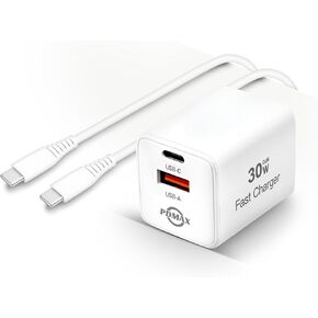 30 Watt USB C Charger - Super Fast Charger for Samsung - ETL Certified, Includes 6 ft USB Cable, Supports PD, QC & PPS, Perfect for iPhone 16/15/14, Galaxy S24 Ultra/S23/S22, Z Fold/Flip Series