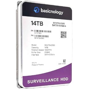 المراقبة الأساسية HDD 14TB 7200RPM SATA 6GB/S 128MB ذاكرة التخزين المؤقت 3.5inch المراقبة الداخلية القرص الصلب (BG14TSA256S) - ضمان 3 سنوات (متجدد) in Kuwait