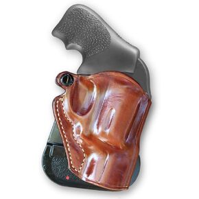 Premium Leather OWB Paddle Holster Open Top Fits, Rugerr LCR Revolver 38 Special Hammerless 1.87" Barrel, Right Hand Draw, Brown Color #1036#
