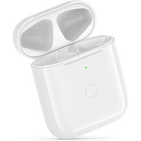 Wireless Charging Case Compatible with AirPods 1st & 2nd Generation, Replacement Charging Case with Bluetooth Pairing for AirPods 2nd 1st, Sync Button & Type-C Port (White)