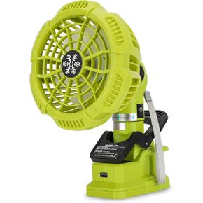 Taingwei Portable Clip on Fan for Ryobi 18v Battery,Battery Powered Stroller Fan with 3 Energy Efficient Speed Settings for Bedroom,Outdoor,Camping and Job Site(Tool Only)