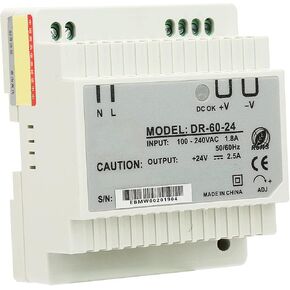 Oumefar DR-60-24 60W Single Output AC DC Switching Power Supply 24V Single Phase Din-Rail Power Supply for Lighting Equipments