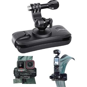 Backpack Strap Mount 360° Rotation Ball Joint Action Camera Backpack Clip Clamp Accessories for Gopro for DJI for Insta360 Camera