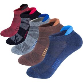 J.WMEET Mens Low Cut Ankle Athletic Socks Cotton Mesh Cushioned Running Ventilation Sports Tab Socks in Kuwait