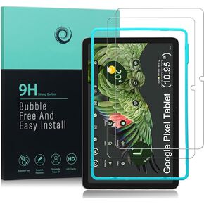 Ibywind Screen Protector For Google Pixel Tablet(10.95 Inches),with 2Pcs Tempered Glass[Fingerprint Reader,Easy to install]