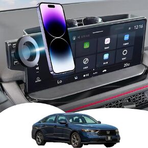 Accord Phone Mount Accord Magnetic Phone Holder for 2024 Accord Accessories Custom Fit 12.3 Inch Accord 11th 2023-present Compatible for All Cell Phones