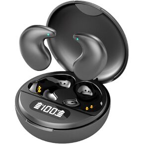Wireless Sleep Earbuds, Comfortable Invisible Mini Sleeping Headphones for Side Sleepers, Noise Cancelling IPX4 Waterproof Bluetooth 5.3 Earphones for Sleeping Running Workouts (Black)