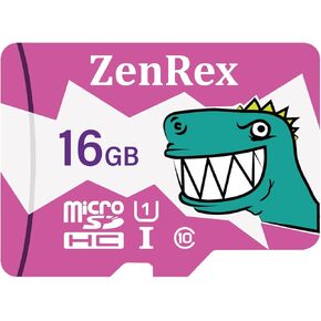 ZenRex 16GB Micro SDHC High Speed 4K UHD Full HD Video Recording C10 U3 A1 Memory Card for Camera Tablet Smartphone