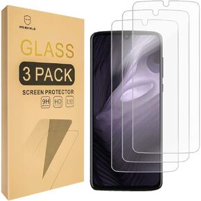 Mr.Shield [3-Pack] Designed For Motorola Moto Z4 [Tempered Glass] Screen Protector [Japan Glass with 9H Hardness] with Lifetime Replacement