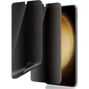 Galaxy S25 Plus Privacy Screen Protector, Case Friendly, Support Fingerprint Unlock, Full Adhesive Hydrogel Film [2 Pack], Anti-Spy Flexible Privacy TPU Film for Samsung Galaxy S25 Plus 5G