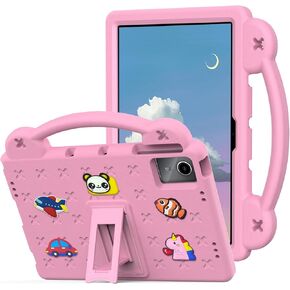 لعلامة Tab Lenovo M11 Case 11 inch (TB330FU/TB330XU) ، غلاف Kids Eva Shockproof لـ Lenovo M11 Case ، مع مقبض الحامل ، الوردي