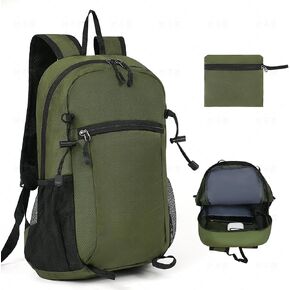 Outdoor Hiking Backpack, Packable Backpack for Men and Women, Waterproof Lightweight Foldable Backpack for Hiking, Climbing, Commuting and Traveling(Army Green)