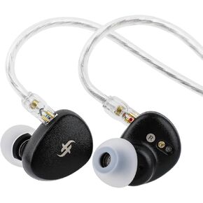 Linsoul SIMGOT EA500 DSP 10mm Dynamic Driver in Ear Monitor, Dual Cavity IEM with Replaceable Tuning Nozzle, Detachable 2 Pin OFC Silver Plated Cable for Audiophile