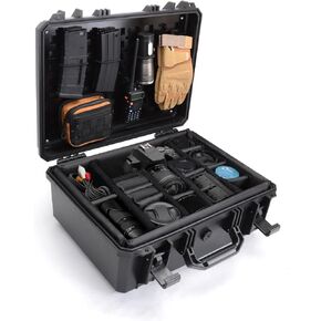 Z8 Waterproof Hard Case with MOLLE System | Portable Tactical Storage Box for Cameras, Drones, Hunting, Military, and Travel Accessories – Shockproof, IP67 Watertight Protection
