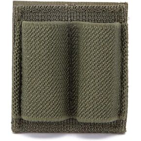 3 Packs Universal Tactical 2-Round Ammo Carrier-Great Addition Holder to Rifle with Strong Hook & Loop 800D Nylon (Green)