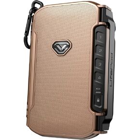 VAULTEK LifePod X Micro Weatherproof Electronic Lockbox Secure Travel Case Rugged Mini Portable Case with Backlit Keypad (Rose Gold)