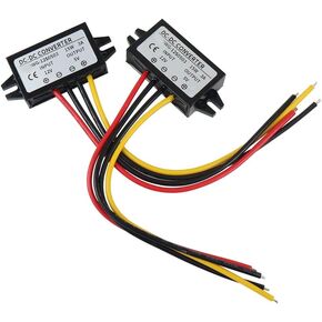 2Pcs DC 12/24V to 5V Converter 3A 15W,Step Down Converter,Voltage Reducer IP68 Waterproof Power Converters