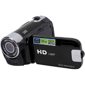 Bewinner Video Camera Camcorder, 16MP 1080P Vlogging Camera, 16X Digital Zoom Video Camera with 2.4 Inch Color Screen, Anti Shake, Loop Video Recording (Black)
