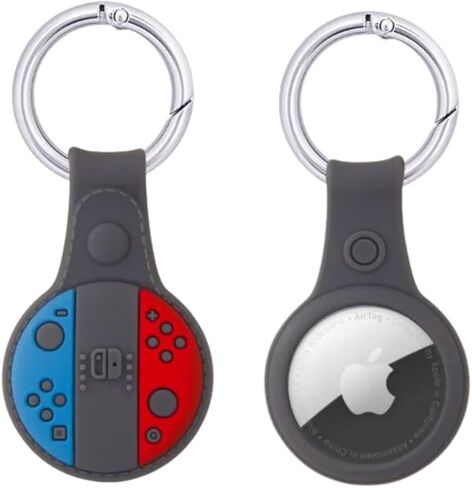 Airtag 2021 Secure Holder with Keyring - Silicone Case for Air tag Key Chain – Protective Air Tag Case with Portable Keychain Suitable for Suitcases, Backpacks and Dog’s Collar (Game) in Saudi Arabia