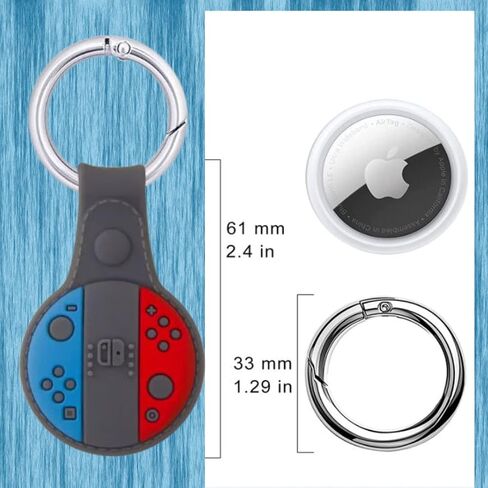 Airtag 2021 Secure Holder with Keyring - Silicone Case for Air tag Key Chain – Protective Air Tag Case with Portable Keychain Suitable for Suitcases, Backpacks and Dog’s Collar (Game) in Saudi Arabia