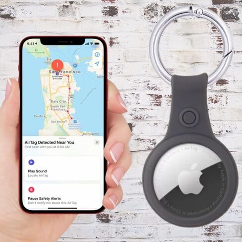 Airtag 2021 Secure Holder with Keyring - Silicone Case for Air tag Key Chain – Protective Air Tag Case with Portable Keychain Suitable for Suitcases, Backpacks and Dog’s Collar (Game) in Saudi Arabia