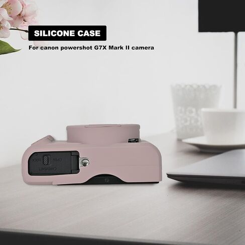 G7X Mark II Camera Case,Soft Silicone Protective Case Ultra-Thin Lightweight Cover for Canon PowerShot G7X Mark II Camera with Lens Cover (Black) in Kuwait