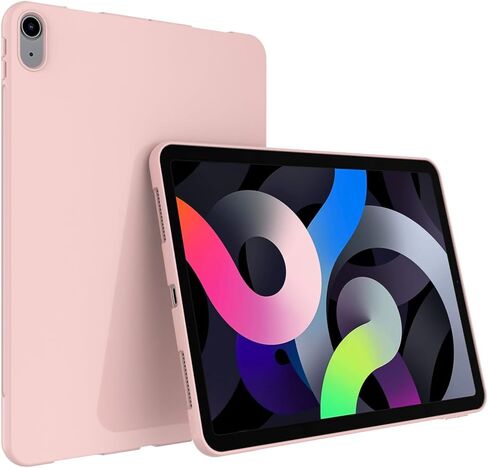 Callyue Slim Case for iPad Air 6th/5th/4th Generation 10.9 Inch 2024/2022/2020, Ultra Thin Lightweight Matte Soft Flexible Frosted TPU Skin Bumper Back Cover Shell, Pink in Kuwait