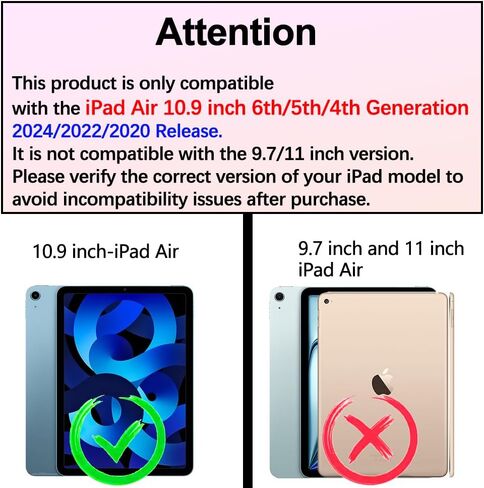 Callyue Slim Case for iPad Air 6th/5th/4th Generation 10.9 Inch 2024/2022/2020, Ultra Thin Lightweight Matte Soft Flexible Frosted TPU Skin Bumper Back Cover Shell, Pink in Kuwait