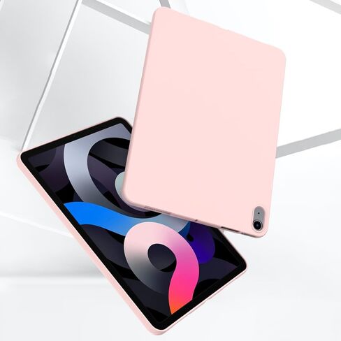 Callyue Slim Case for iPad Air 6th/5th/4th Generation 10.9 Inch 2024/2022/2020, Ultra Thin Lightweight Matte Soft Flexible Frosted TPU Skin Bumper Back Cover Shell, Pink in Kuwait