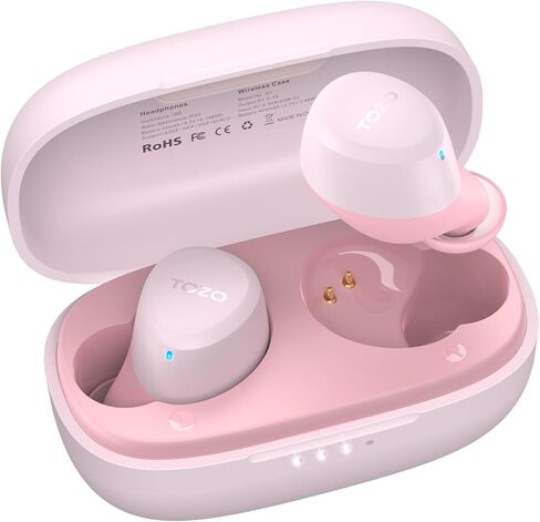 TOZO A1 Mini Wireless Earbuds Bluetooth 5.3 in Ear Light-Weight Headphones Built-in Microphone, IPX5 Waterproof Pink (Renewed) in Saudi Arabia