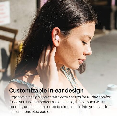 TOZO A1 Mini Wireless Earbuds Bluetooth 5.3 in Ear Light-Weight Headphones Built-in Microphone, IPX5 Waterproof Pink (Renewed) in Saudi Arabia