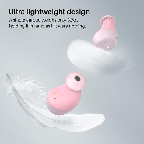 TOZO A1 Mini Wireless Earbuds Bluetooth 5.3 in Ear Light-Weight Headphones Built-in Microphone, IPX5 Waterproof Pink (Renewed) in Saudi Arabia