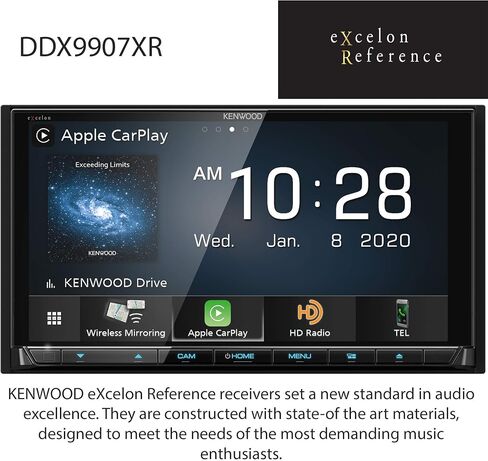 Kenwood Excelon DDX9907XR 6.8 Inch DVD Receiver with Bluetooth & HD Radio (Certified Refurbished) in Saudi Arabia