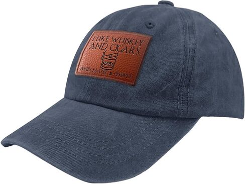 Funny Hat I Like Whiskey and Cigars and Maybe 3 People Hat for Men Baseball Caps Adjustable Caps in Kuwait