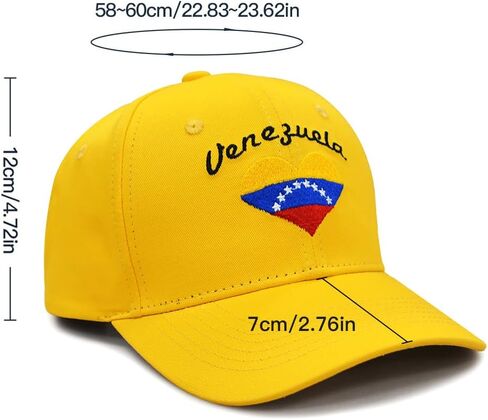 Venezuelan Hats Embroidered Flag Baseball Cap Unisex Gorras Adjustable Sport Saps for Women and Men in Saudi Arabia