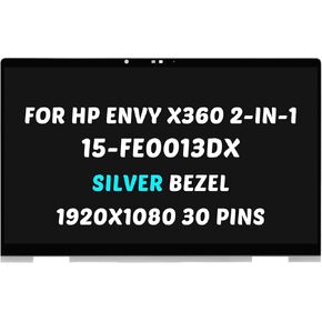 N47924-001 N49274-001 Replacement for HP Envy x360 15-fe 2-in-1 15-fe0xxx 15-fe0023dx 15-fe0013dx 15-fe0053dx 15-fe0097nr 1920x1080 15.6" LCD Screen LED Display Panel (for Non-OLED Silver Bezel Only)