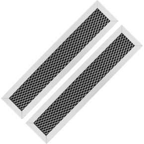 2 Pack JX81L Microwave Charcoal Filter for GE WB02X11550 WB02X28929 2973524 5304464577 5304509627 AP5788200 Microwave Filter Replacement 10.3"L. x 2.2"W