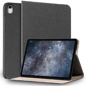 Leather Case for iPad 10th Gen Case 10.9 Inch 2022,Leather Protective Shockproof Smart Cover Adjustable Stand - Auto Wake/Sleep and Multiple View Angles, Black