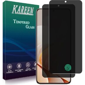 KAREEN [2 Pack Privacy Screen Protector for Samsung Galaxy S21 Plus 5G Anti Spy Private Tempered Glass, Support Fingerprint Unlock, Anti-Scratch, Bubble Free