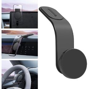 Magnetic Phone Holder for Car, Car Mount Bendable Aluminum Arm Magnetic Phone Holder, 360 Degree Rotating Accessory, Cell Phone Holder for All Car Models (Black)