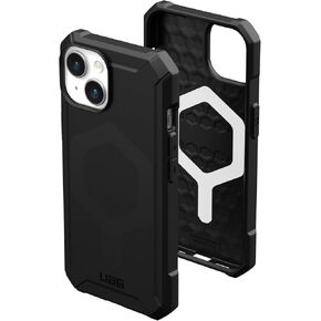URBAN ARMOR GEAR UAG Case Compatible with iPhone 15 Case 6.1" Essential Armor Black Built-in Magnet Compatible with MagSafe Charging Rugged Military Grade Dropproof Protective Cover