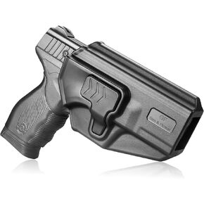 Taurus PT24/7 Holster,OWB Polymer Belt Holster Compatible with Taurus PT24/7 Only(Not for Pro),Index Finger Release System/360 Adjustable Degrees,Fit 1.5-2.25 Inch Belt Width,Right Hand Black