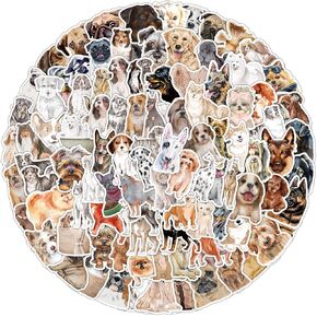 200pcs Cute Dog Stickers Waterproof Puppy Decals for Water Bottle, Cute Animal Vinyl Stickers for Dog Party Favors, Funny Pet Dog Stickers for Laptop Scrapbook Phone Suitcase Luggage